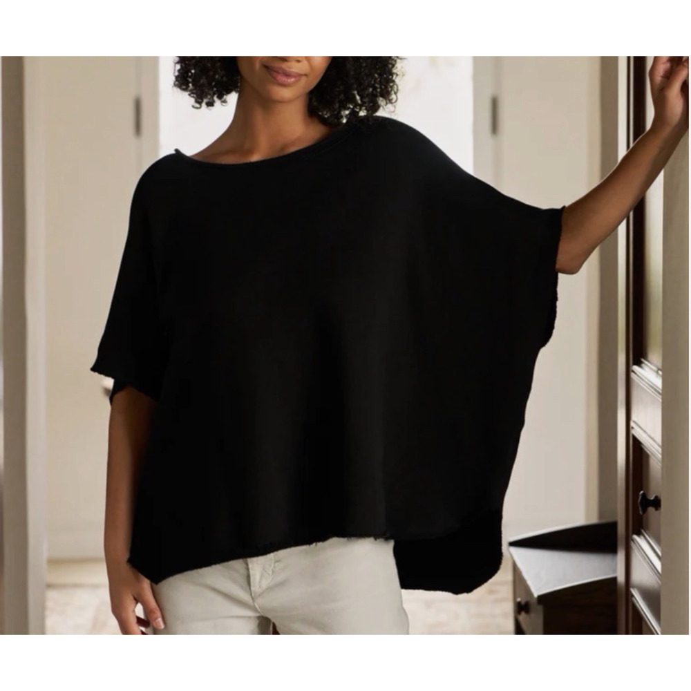 Frank & Eileen Olive Original Capelet Black Triple Fleece O/S Minimalist Casual
